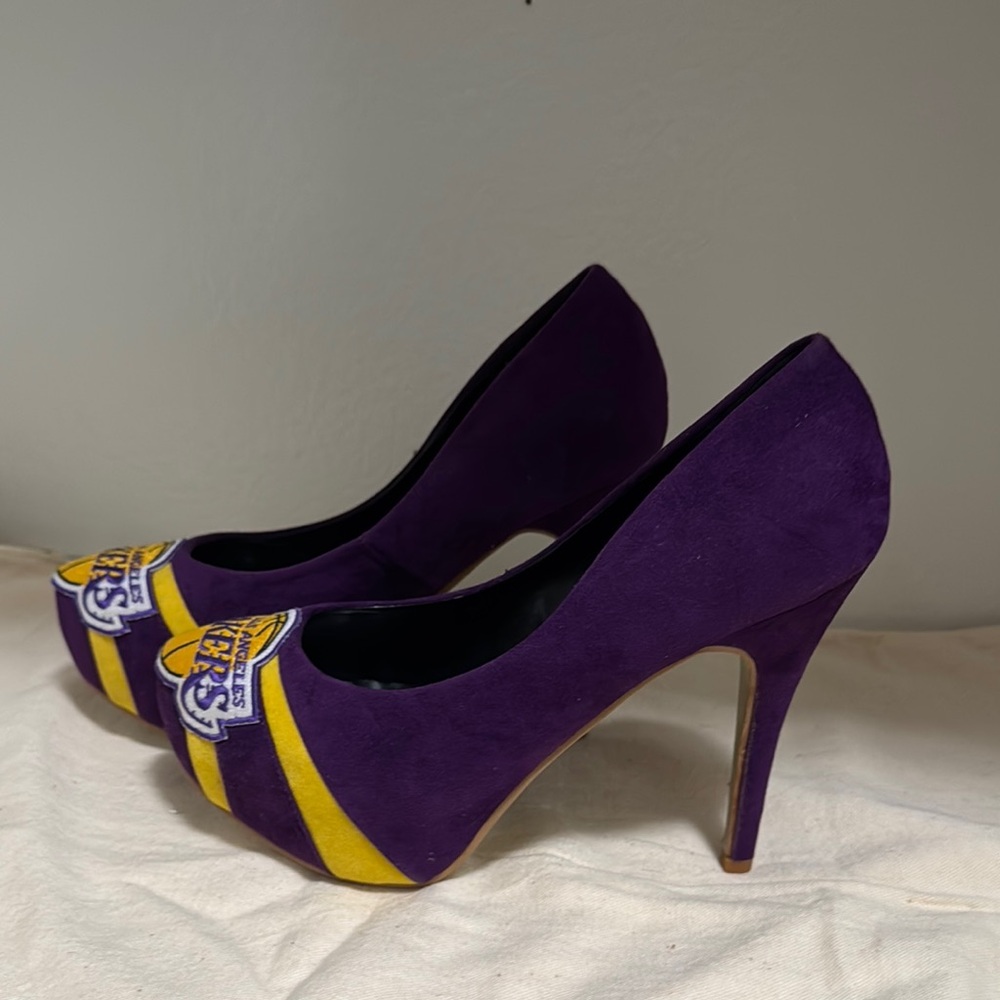 Allstar Los Angeles Lakers Purple and Yellow High Heels